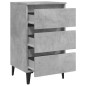 vidaXL Nachttisch mit Metallbeinen Betongrau 40x35x69 cm vidaXL Nachttisch mit Metallbeinen Betongrau 40x35x69 cm