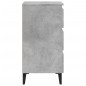vidaXL Nachttisch mit Metallbeinen Betongrau 40x35x69 cm vidaXL Nachttisch mit Metallbeinen Betongrau 40x35x69 cm