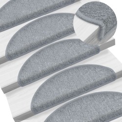 vidaXL Stufenmatten 10 Stk. 65x24x4 cm Hellgrau