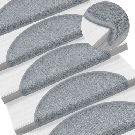 vidaXL Stufenmatten 10 Stk. 65x24x4 cm Hellgrau