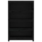 vidaXL Bücherregal Schwarz 80x35x126 cm Massivholz Kiefer vidaXL Bücherregal Schwarz 80x35x126 cm Massivholz Kiefer