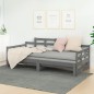 vidaXL Tagesbett Ausziehbar Grau Massivholz Kiefer 2x(90x190) cm vidaXL Tagesbett Ausziehbar Grau Massivholz Kiefer 2x(90x190) cm