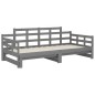 vidaXL Tagesbett Ausziehbar Grau Massivholz Kiefer 2x(90x190) cm vidaXL Tagesbett Ausziehbar Grau Massivholz Kiefer 2x(90x190) cm