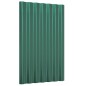 vidaXL Dachpaneele 36 Stk. Pulverbeschichteter Stahl Grün 60x36 cm vidaXL Dachpaneele 36 Stk. Pulverbeschichteter Stahl Grün 60x36 cm