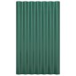 vidaXL Dachpaneele 36 Stk. Pulverbeschichteter Stahl Grün 60x36 cm vidaXL Dachpaneele 36 Stk. Pulverbeschichteter Stahl Grün 60x36 cm