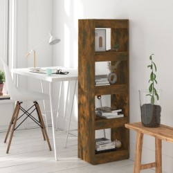 vidaXL Bücherregal/Raumteiler Räuchereiche 40x30x135 cm