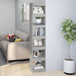 vidaXL Bücherregal/Raumteiler Betongrau 40x30x198 cm