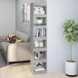 vidaXL Bücherregal/Raumteiler Betongrau 40x30x198 cm