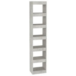 vidaXL Bücherregal/Raumteiler Betongrau 40x30x198 cm