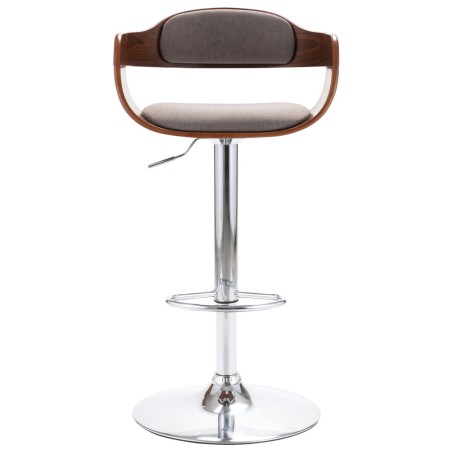 Barhocker Sperrholz und Taupe Stoff