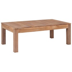 vidaXL Couchtisch Teakholz Massiv mit Natürlichem Finish 110x60x40 cm