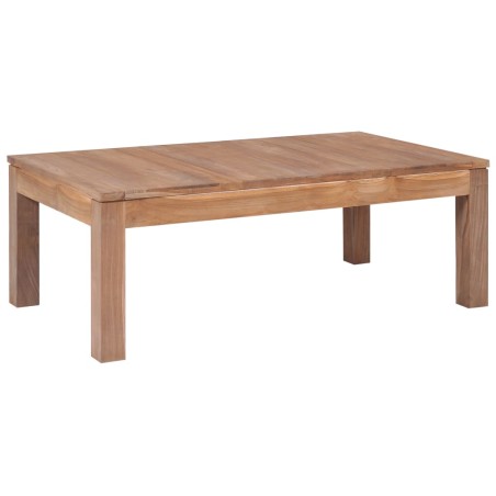 vidaXL Couchtisch Teakholz Massiv mit Natürlichem Finish 110x60x40 cm