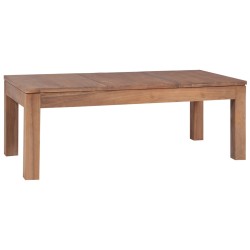 vidaXL Couchtisch Teakholz Massiv mit Natürlichem Finish 110x60x40 cm