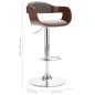 Barhocker Sperrholz und Taupe Stoff Barhocker Sperrholz und Taupe Stoff
