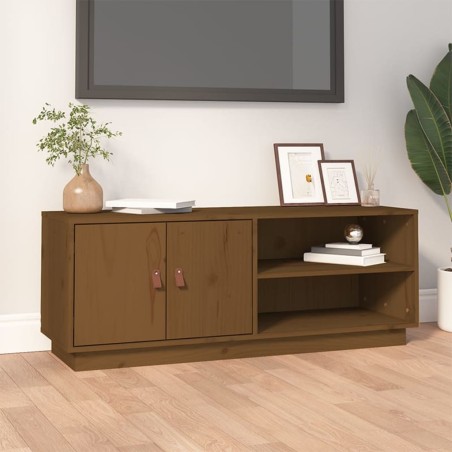 vidaXL TV-Schrank Honigbraun 105x34x40 cm Massivholz Kiefer