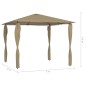 vidaXL Pavillon mit Pfostenabdeckungen 3x3x2,6 m Taupe 160 g/m² vidaXL Pavillon mit Pfostenabdeckungen 3x3x2,6 m Taupe 160 g/m²