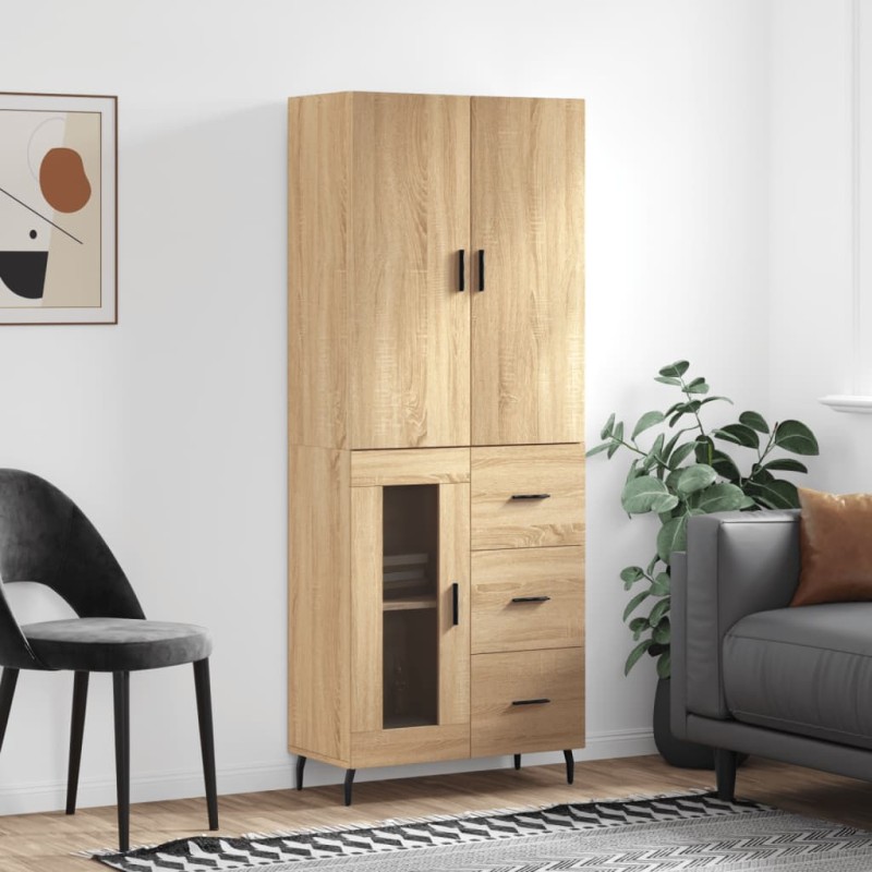 Highboard Sonoma-Eiche 69,5x34x180 cm Holzwerkstoff Highboard Sonoma-Eiche 69,5x34x180 cm Holzwerkstoff