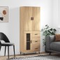 Highboard Sonoma-Eiche 69,5x34x180 cm Holzwerkstoff Highboard Sonoma-Eiche 69,5x34x180 cm Holzwerkstoff