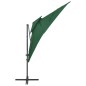 vidaXL Ampelschirm mit Lüftung Grün 250x250 cm vidaXL Ampelschirm mit Lüftung Grün 250x250 cm