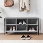 vidaXL Schuhregal Grau Sonoma 100x35x50 cm Holzwerkstoff vidaXL Schuhregal Grau Sonoma 100x35x50 cm Holzwerkstoff