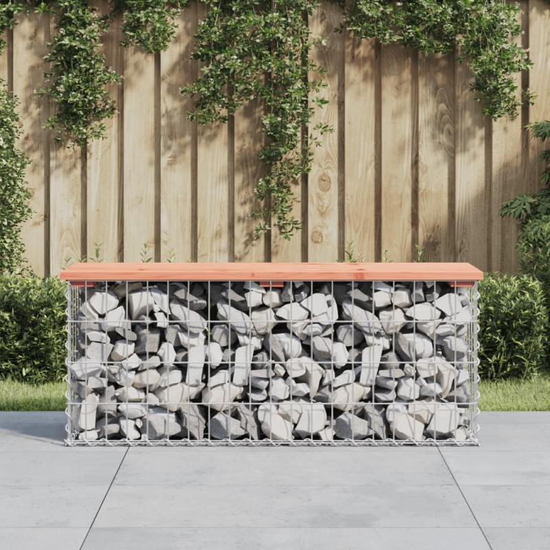 vidaXL Gartenbank aus Gabionen 103x31,5x42 cm Massivholz Douglasie vidaXL Gartenbank aus Gabionen 103x31,5x42 cm Massivholz Douglasie