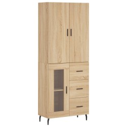 Highboard Sonoma-Eiche 69,5x34x180 cm Holzwerkstoff