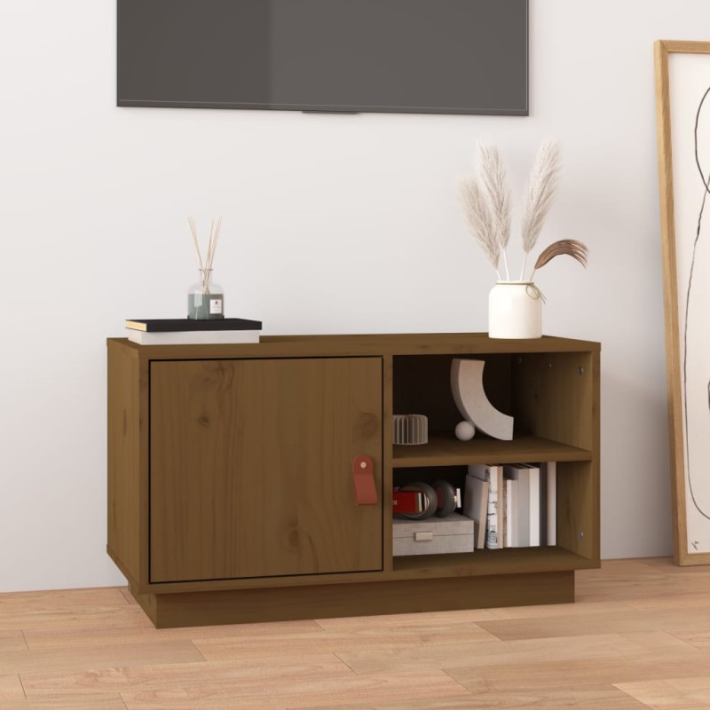 vidaXL TV-Schrank Honigbraun 70x34x40 cm Massivholz Kiefer vidaXL TV-Schrank Honigbraun 70x34x40 cm Massivholz Kiefer