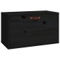 vidaXL Wandschrank Schwarz 60x30x35 cm Massivholz Kiefer vidaXL Wandschrank Schwarz 60x30x35 cm Massivholz Kiefer