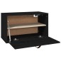 vidaXL Wandschrank Schwarz 60x30x35 cm Massivholz Kiefer vidaXL Wandschrank Schwarz 60x30x35 cm Massivholz Kiefer