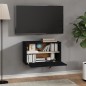vidaXL Wandschrank Schwarz 60x30x35 cm Massivholz Kiefer vidaXL Wandschrank Schwarz 60x30x35 cm Massivholz Kiefer