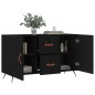 vidaXL Sideboard Schwarz 100x36x60 cm Holzwerkstoff vidaXL Sideboard Schwarz 100x36x60 cm Holzwerkstoff