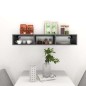 vidaXL Wandregal Hochglanz-Grau 102x30x17 cm Holzwerkstoff vidaXL Wandregal Hochglanz-Grau 102x30x17 cm Holzwerkstoff
