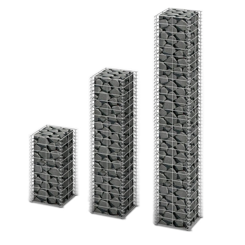 vidaXL Gabionen-Set 3-tlg. Verzinkter Draht vidaXL Gabionen-Set 3-tlg. Verzinkter Draht