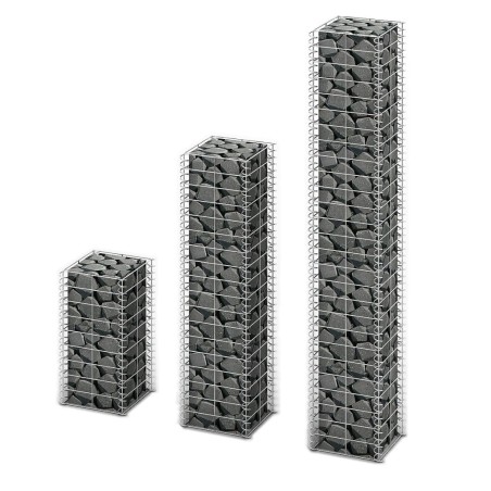 vidaXL Gabionen-Set 3-tlg. Verzinkter Draht 
