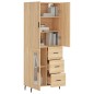 Highboard Sonoma-Eiche 69,5x34x180 cm Holzwerkstoff Highboard Sonoma-Eiche 69,5x34x180 cm Holzwerkstoff