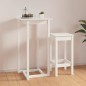 vidaXL Bartisch Weiß 60x60x110 cm Massivholz Kiefer vidaXL Bartisch Weiß 60x60x110 cm Massivholz Kiefer
