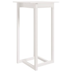 vidaXL Bartisch Weiß 60x60x110 cm Massivholz Kiefer