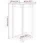 vidaXL Bartisch Weiß 60x60x110 cm Massivholz Kiefer vidaXL Bartisch Weiß 60x60x110 cm Massivholz Kiefer