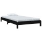 vidaXL Stapelbett Schwarz 75x190 cm Massivholz Kiefer vidaXL Stapelbett Schwarz 75x190 cm Massivholz Kiefer