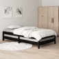 vidaXL Stapelbett Schwarz 75x190 cm Massivholz Kiefer vidaXL Stapelbett Schwarz 75x190 cm Massivholz Kiefer