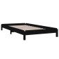 vidaXL Stapelbett Schwarz 75x190 cm Massivholz Kiefer vidaXL Stapelbett Schwarz 75x190 cm Massivholz Kiefer