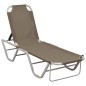 vidaXL Sonnenliege Aluminium und Textilene Taupe vidaXL Sonnenliege Aluminium und Textilene Taupe