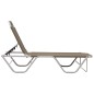 vidaXL Sonnenliege Aluminium und Textilene Taupe vidaXL Sonnenliege Aluminium und Textilene Taupe
