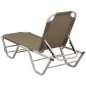 vidaXL Sonnenliege Aluminium und Textilene Taupe vidaXL Sonnenliege Aluminium und Textilene Taupe