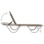 vidaXL Sonnenliege Aluminium und Textilene Taupe vidaXL Sonnenliege Aluminium und Textilene Taupe