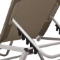 vidaXL Sonnenliege Aluminium und Textilene Taupe vidaXL Sonnenliege Aluminium und Textilene Taupe