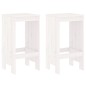 vidaXL Barhocker 2 Stk. Weiß 40x36x75 cm Massivholz Kiefer