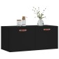 vidaXL Wandschrank Schwarz 80x36,5x35 cm Holzwerkstoff vidaXL Wandschrank Schwarz 80x36,5x35 cm Holzwerkstoff