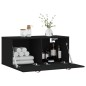 vidaXL Wandschrank Schwarz 80x36,5x35 cm Holzwerkstoff vidaXL Wandschrank Schwarz 80x36,5x35 cm Holzwerkstoff