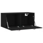 vidaXL Wandschrank Schwarz 80x36,5x35 cm Holzwerkstoff vidaXL Wandschrank Schwarz 80x36,5x35 cm Holzwerkstoff